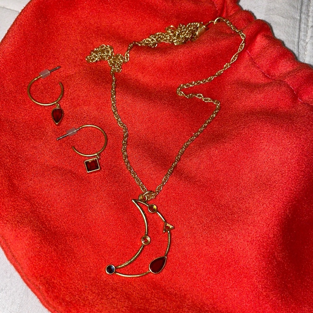 Madewell necklace and earrings set